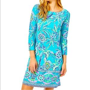HP Lilly Pulitzer Sophie UPF 50+ Dress Bermuda Blue Turtle, Large